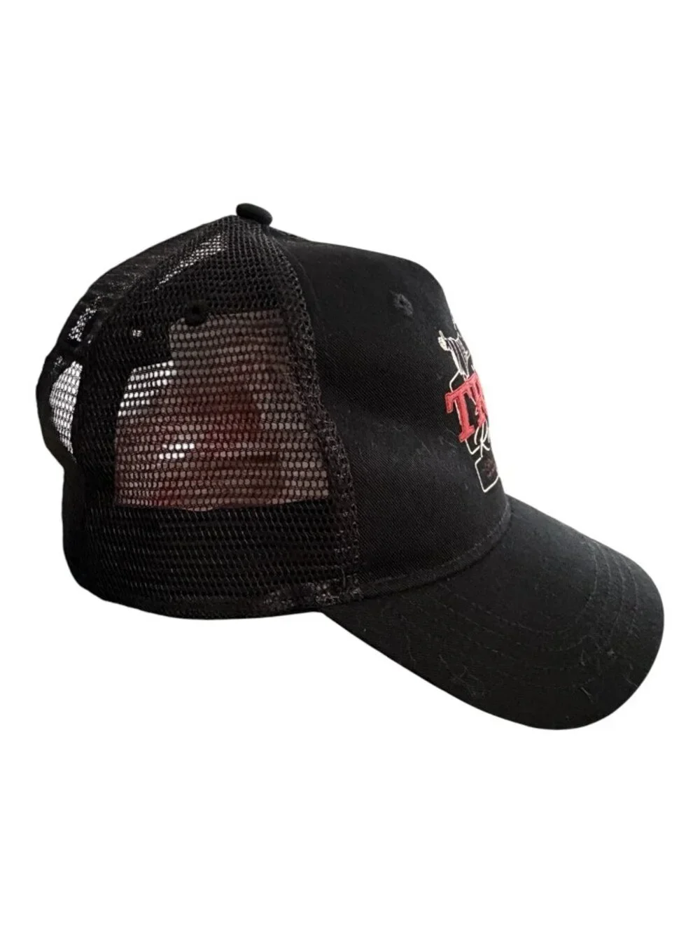 True Religion Brand Jeans Buddha Guitar Black Trucker Hat Snapback Cap